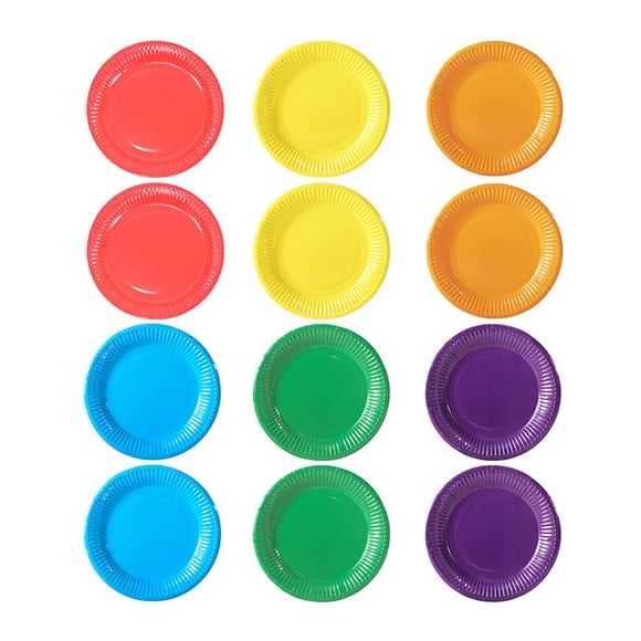 60Pcs Disposable Paper Plates 7 Inch Dessert Plate Party Dinnerware Tableware