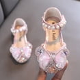thumbnail image 1 of RXIRUCGD Chaussures Mode Été Sandales Filles Robe Performance Chaussures de Danse Paillettes Perle Maille Nœud Boucle Chaussures de Princesse, 1 of 5