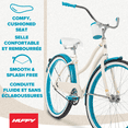 thumbnail image 4 of Huffy 26” Good Vibrations Cruiser Bike, Fits Riders 60”+, White, Adult, Womens, 4 of 12