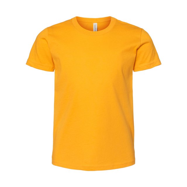 Bella Canvas Jersey Short-Sleeve Tee 3001Y, M, Gold