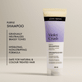 thumbnail image 3 of John Frieda Violet Crush Shampooing Mauve pour Corriger les Reflets Cuivrés des Cheveux Blonds Naturels et Colorés, 3 of 9
