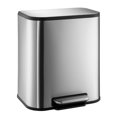 thumbnail image 1 of 5.3 Gallon Trash Can, Stainless Steel Garbage Can, Small Rectangular Trash Can with Soft Close Lid Foot Pedal & Inner Bucket for Kitchen Home Office Bedroom Living Room (20 Liter), 1 of 8