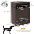 thumbnail image 3 of PawHut Station d'Alimentation pour Animaux Armoire de Rangement, Conteneur de Rangement, Café, 3 of 9