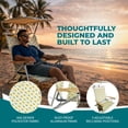 thumbnail image 4 of Bliss Hammocks Folding Beach Chair, Backpack Recliner with Canopy, Pineapple, 4 of 13