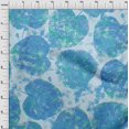 thumbnail image 4 of oneOone Velvet Turquoise Blue Fabric Abstract Leaf Texture Sewing Craft Projects Fabric Prints By Yard 58 Inch Wide, 4 of 4