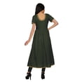 thumbnail image 4 of Moomaya Kurta à Manches Courtes Uni Femmes Robes d'Été Longues Kurti Robe Ethnique, 4 of 6