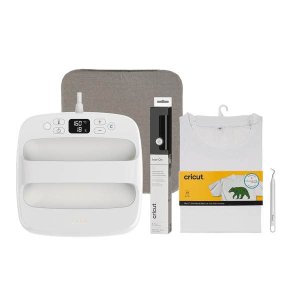 Cricut EasyPress® 2 9x9, Daybreak - Starter + Custom Tee Bundle