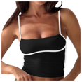 thumbnail image 1 of MIASHUI Womens Camisole Tank Tops Adjustable Spaghetti Strap Vest,Black,M, 1 of 5