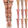 thumbnail image 2 of FhsagQ Women Lingerie Dress Women Leg Wraps Gothic Shiny Metallic with Non Garter Raves Dancing Party Women Lingerie Set Red Lingerie Sets for Women Corset Red One Size, 2 of 7