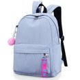 thumbnail image 4 of Girl School Backpack Lightweight School Bag Student Backpack with Pompom Pendant, 4 of 4
