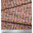thumbnail image 2 of Soimoi Poly Georgette Fabric Stripe & Sparrow Bird Print Sewing Fabric Yard 52 Inch Wide, 2 of 3