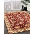 thumbnail image 2 of Ahgly Company Tapis d'Intérieur Carrés Abstraits Rouges Orientaux, 4 Pieds Carré, 2 of 6