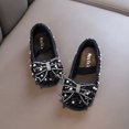 thumbnail image 4 of Girls Rhinestone Bow Dress Shoes, Sparkly Sequins Ballet Flats for Wedding Party, Comfortable Princess Sandals with Elastic Strap, 4 of 6