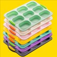 thumbnail image 3 of Oleegame 1PC Tin Foil Roll 9 Grids Multi Color Kitchen Silicone Oval Cake French Bread Baking Pan Non Stick Kitchen Utility Black, 3 of 3