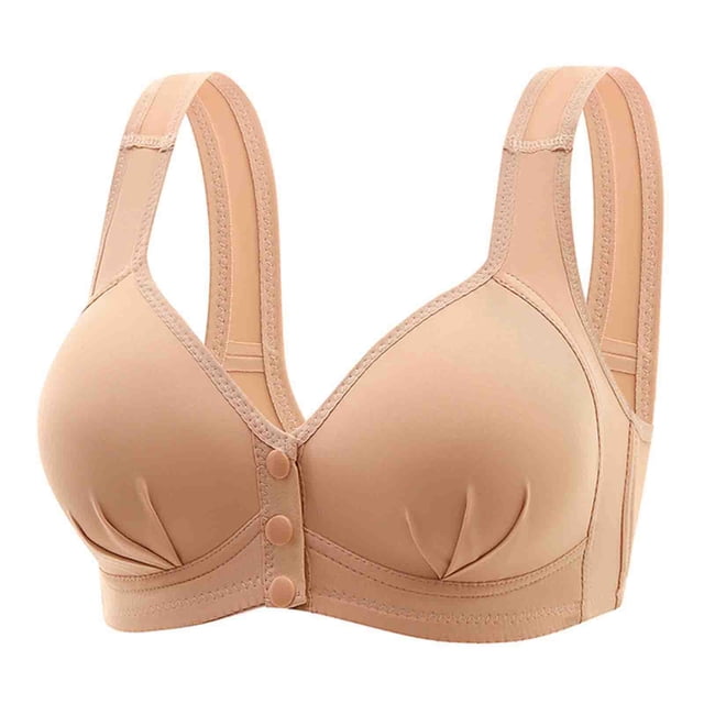 Timegard Bras for Women No Underwire Front Closure Full Coverage Support Comfy Daily Seniors Bras