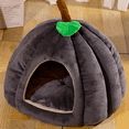 thumbnail image 4 of LOVEVER Lit pour Chat Citrouille Lits pour Chats d'Intérieur Forme Grotte Lit Tente pour Chat avec Coussin Amovible Orange Rouge P, 4 of 7