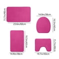 thumbnail image 3 of Bdday Carpets for Living Room Memory Foam Bath Mat 4 Set Bathroom Rugs for 4 Pcs Toilet Mats Universal Soft Comfortable Water Absorption Non-Slip Thick Machine Washable Easier To Dry Dark Floor Rug, 3 of 8