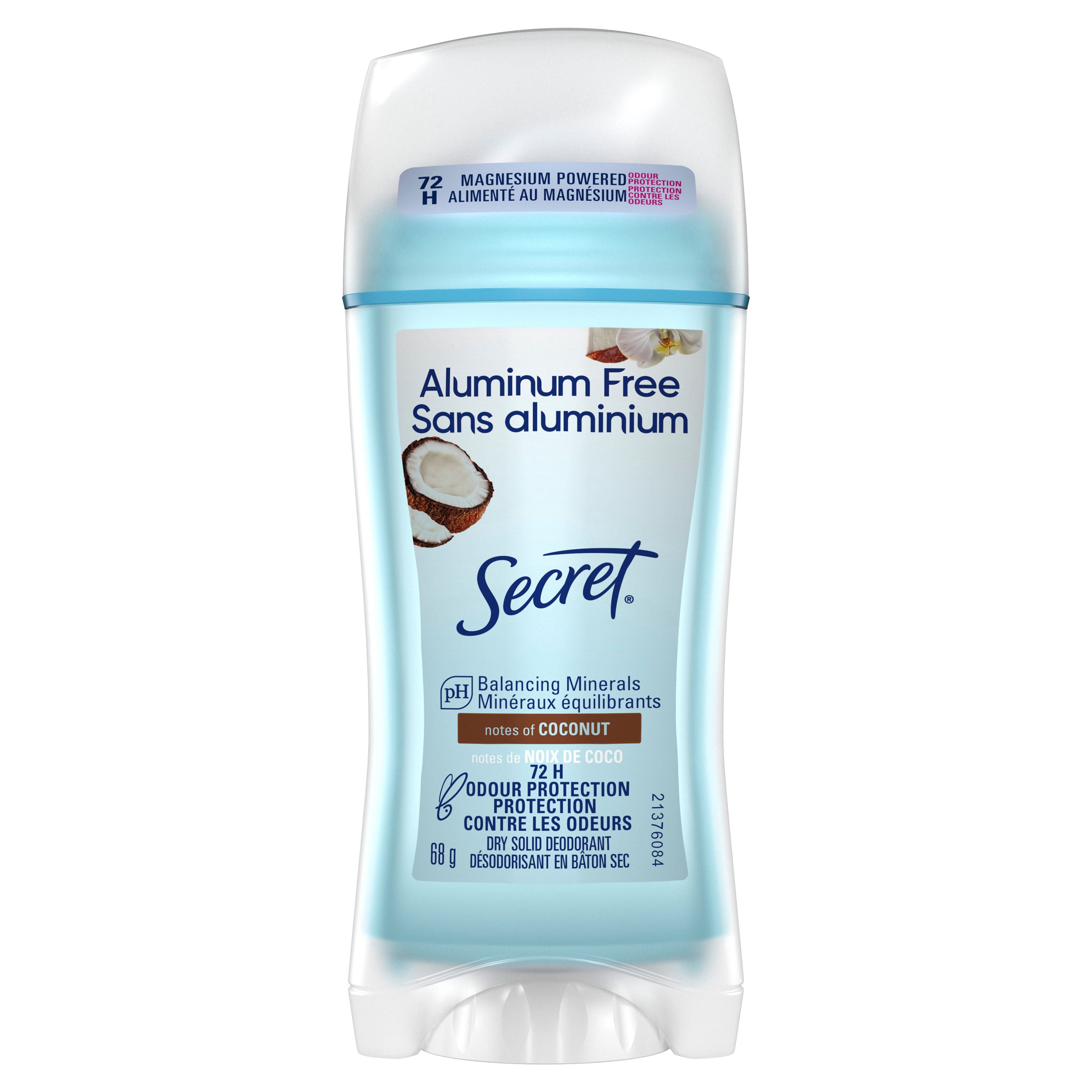 Désodorisant Sans Aluminium Secret, Noix De Coco, Pour Femmes, 68 g