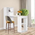 thumbnail image 2 of Giantex Computer Desk w/Bookcase, 48" Modern Compact Writing Desk, Reversible Study Workstation for Home, Office & Dorm, Easy Assembly, White, 2 of 10