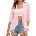 thumbnail image 1 of Birdeem Womens Fashion Casual Spring and Summer Solid Color Half Sleeve Cardigan, 1 of 7