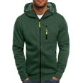 thumbnail image 1 of MesaSe Mens Hooded Sweater Coat With Solid Color Zipper Pocket In Autumn And Winter, 1 of 5