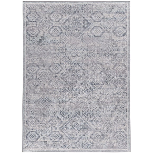 Tapis Emerald Aerin noir & ivoire de 6 pi 7 po x 9 pi 7 po