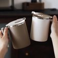 thumbnail image 5 of Travel Coffee Mug with Lid and Infuser, Stainless Steel Tea Strainer Thermos, 450ml Cup for Coffee and Tea, 5 of 5
