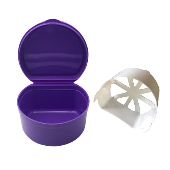 Yhmxh Kitchen Organizers and Storage Denture Bath Box Case False Teeth Storage Box with Hanging Net Container The Denture