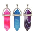 thumbnail image 3 of Hexagon Column Charm Jewelry Hanging Pendant Safe Material: Preferred agate Multicolor Exquisite Agate Crafting Necklace Bracelet Accessories Red, 3 of 6