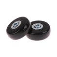 thumbnail image 4 of 2 Pcs Roues de Valise de Remplacement Roulement Solide Caoutchouc Noir Silencieux Capacité Caoutchouc 54mm, 4 of 9