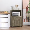 thumbnail image 2 of HOMCOM Chariot Micro-Ondes sur Roulettes Chariot Utilitaire Rangement Buffet, Gris, 2 of 10