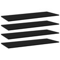 thumbnail image 1 of vidaXL Bookshelf Boards 4 pcs Black 100x40x1.5 cm Engineered Wood, 1 of 4