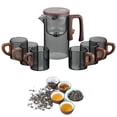 thumbnail image 1 of Huayishang Glass&Bottle Water Separation Glass Teapot With Wooden Handle Teapot Glass Teapot With Infuser Magical Teapot Glass Glass Teapot With Strainer Filter Teapot With Infusers, 1 of 9