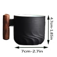 thumbnail image 3 of Amzcrzy Cups Wooden Handle Coffee Cup, Tea Cup, Gradient Glaze, Exquisite Ceramic Small Cup A Jar Coffee Cups Coffee Mug, 3 of 4