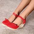 thumbnail image 4 of Aqestyerly Sandales d'Été à Plateforme à Talon Compensé à Bout Fermé Chaussures Décontractées pour Femmes à Enfiler Sandales de Mode Confortables HWRETIE, 4 of 7