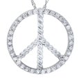 thumbnail image 1 of Pendentif Diamant Paix 3/8ct Or Blanc 14K, 1 of 1