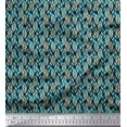 thumbnail image 1 of Soimoi Polyester Crepe Fabric Leaves Small Fabric Prints by Yard 42 Inch Wide, 1 of 3