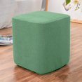 thumbnail image 4 of Housses de Pouf Repose-Pieds Carrées Tabouret Décoratif Vert, 4 of 7