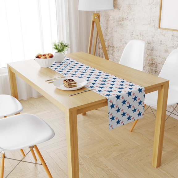 Cqxid Decorative Table Banner Under $10 American Flag 4th July Patriotic Memorial Day Table Runner Independence Day Holiday Kitchen Table Decoration Indoor Outdoor Home Party Decoration