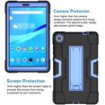 thumbnail image 3 of Mignova for Lenovo Tab M8 8.0 Inch Case,Hybrid Three Layer Full-Body Shockproof Armor Defender Full-Body Rugged Protective Case Cover with Stand for Lenovo Tab M8/M8 Smart Tab 8.0 Tablet (Black/Blue), 3 of 7