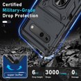 thumbnail image 5 of KOMI Compatible with Google Pixel 7a Case Built in Slide Camera Lens Cover+Screen Protector+Finger Ring Holder Kickstand,Heavy Duty Shockproof Full Body Protective Phone Cover,2023 Black, 5 of 5