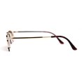 thumbnail image 4 of Retro Metal Geometric Deco Tip Rimless Sunglasses Gold Brown, 4 of 4