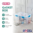 thumbnail image 3 of Sterilite 80 Qt Gasket Box, Clear Stackable Plastic Storage Bins with Latching Lid, 4 Pack, 3 of 9