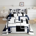 thumbnail image 2 of YST Ensemble de Douillette 7 Pcs à Rayures Bleues pour Enfants Garçons Filles, Ensemble de Lit Géométrique Très Grand, Ensembles de Literie Texture Léopard, Ensembles de Lit Abstraits Réversibles avec Drap Plat et Drap-Housse, Couvre-Oreillers, 2 of 5