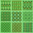 thumbnail image 1 of Ahgly Company Machine Washable Indoor Square Transitional Emerald Green Area Rugs, 5' Square, 1 of 7