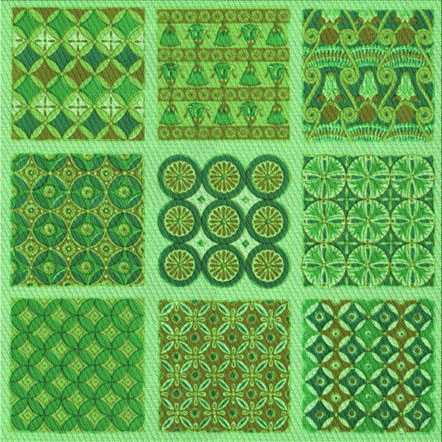 Ahgly Company Machine Washable Indoor Square Transitional Emerald Green Area Rugs, 5' Square