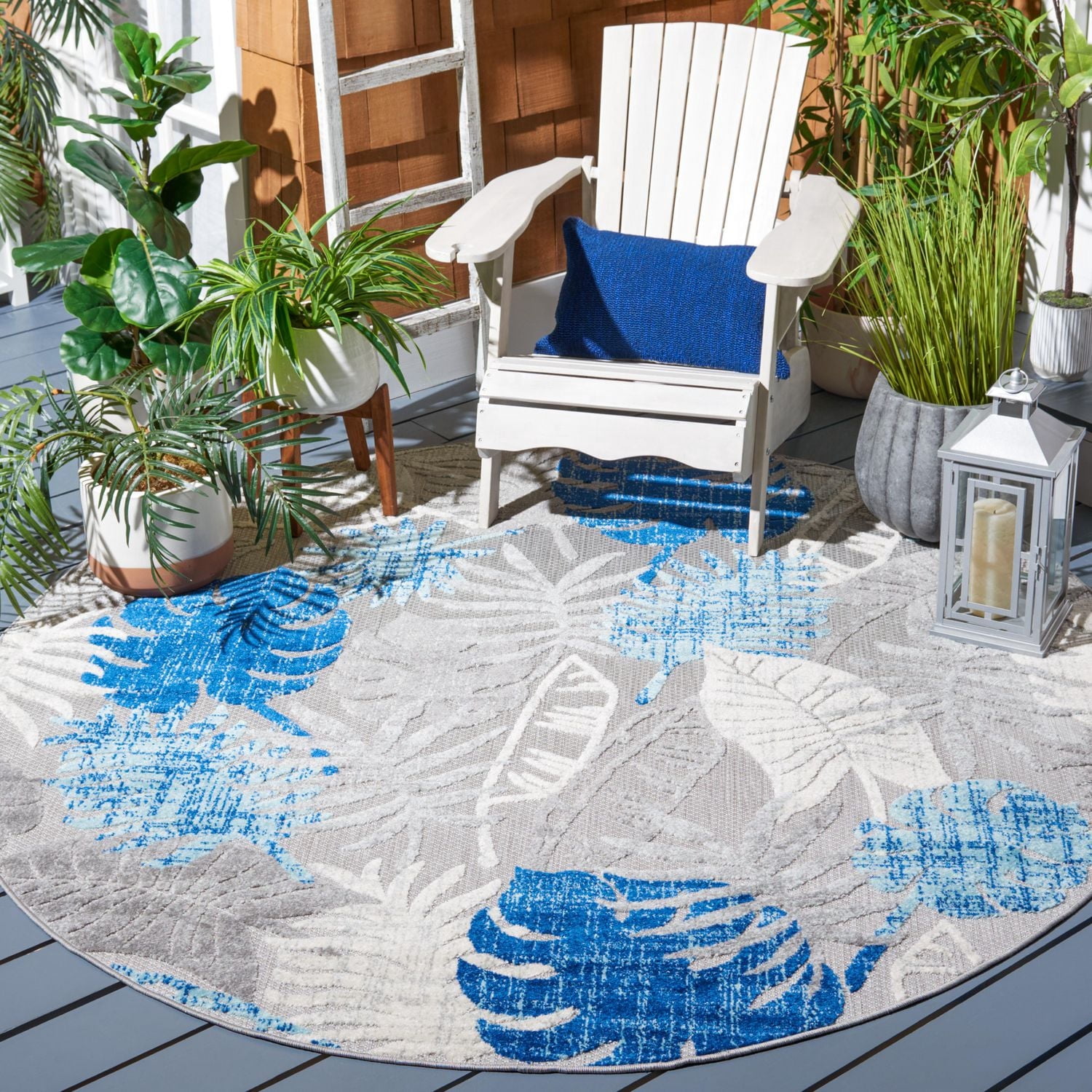 SAFAVIEH Cabana Kuzman Floral Outdoor Area Rug