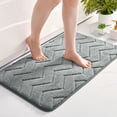 thumbnail image 2 of Iumwxz Bathroom Mat Soft and Comfortable Bathroom Floor Mat Bathroom Door Mat Bathroom Water Absorption and Non Slip Foot Mat Floor Mat Bathroom Rug Gray Polyester, 2 of 8