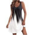 thumbnail image 2 of Ovzne Robes pour Femmes Robe pour Femme Robe Décontractée pour Femmes avec Poches Été Boho Robe de Plage Robe T-Shirts Robe Col en V Ample Robes Débardeur Robe pour Femmes Imprimée Liquidation, 2 of 7