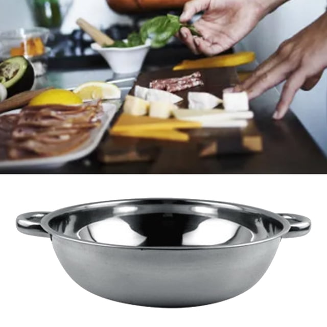 Stainless Steel Cooking Pot with Double Ear, Induction Cooker Special Design, Suitable for Commercial Restaurant Use, Rapid Heating, Versatile Use, Original Flavor Preservation
